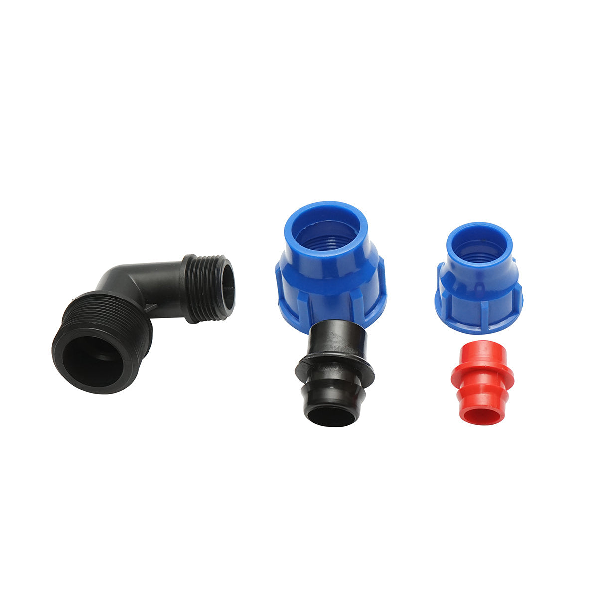 Gomito di raccordo a compressione ridotto D32x25mm per sistemi di irrigazione