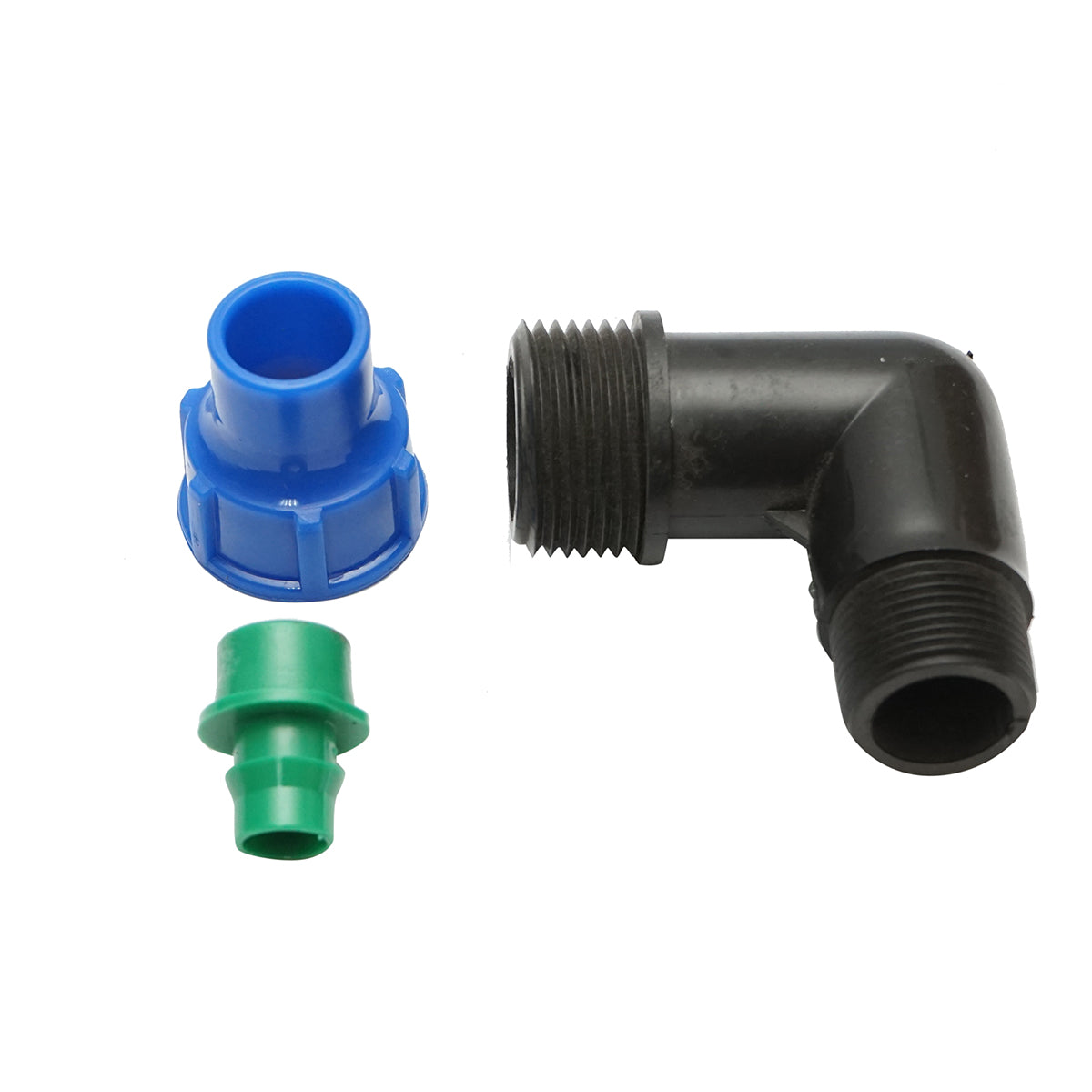 Gomito per tubo di gocciolamento con filettatura esterna D16mmx1 pollice, per sistemi di irrigazione