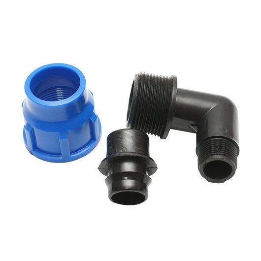 Gomito per tubo di gocciolamento con filettatura esterna D32mmx3/4 pollice, per sistemi di irrigazione