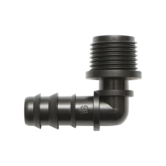 Gomito per tubo di gocciolamento da 16mm x 3/4 Breckner Germany