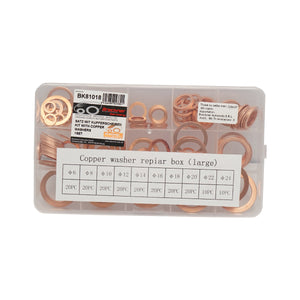 Grande set con rondelle di rame fi6 - fi24 180 pezzi