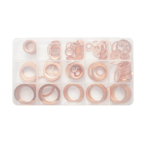 Grande set con rondelle di rame fi6 - fi24 180 pezzi