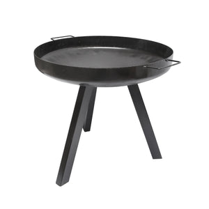 Griglia rotonda con griglia e manici, dotata di 3 gambe