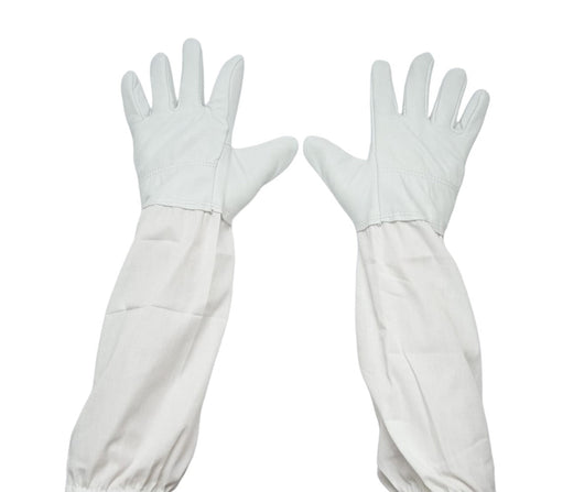 Guanti apicoli in pelle con cotone, taglia L