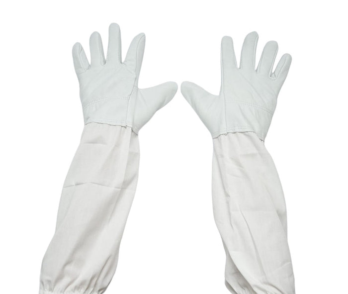 Guanti apicoli in pelle con cotone, taglia L