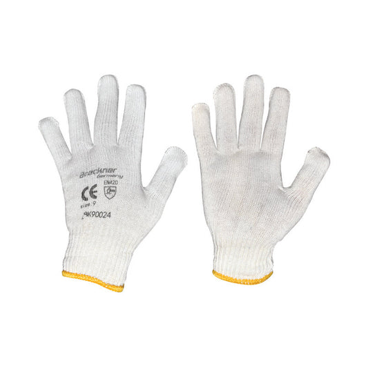 Guanti da lavoro in cotone bianco-giallo taglia 9 Breckner Germany