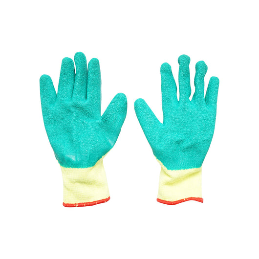 Guanti da lavoro in cotone lattice giallo-verde taglia 10 Breckner Germany