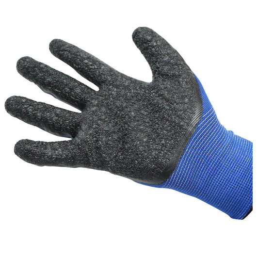 Guanti da lavoro in lattice e poliestere nero-blu taglia 10 Breckner Germany