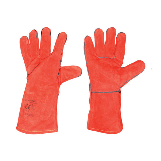 Guanti da saldatura in pelle rossa taglia 14 Breckner Germany