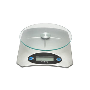 Hoteche Bilancia da Cucina Digitale, 1g-5kg, Piattaforma in Vetro, Display LCD, Unità g/lb/oz/kg