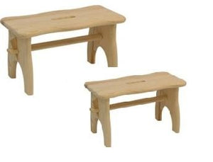 2PZ SGABELLI ALBERIAMO CM.38X18XH20 IN ABETE MASSELLO