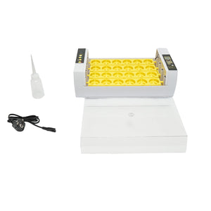 Incubatrice automatica per 24 uova, 60W, 220V, rotazione automatica, controllo della temperatura e umidità, display elettronico, vassoio illuminato a LED