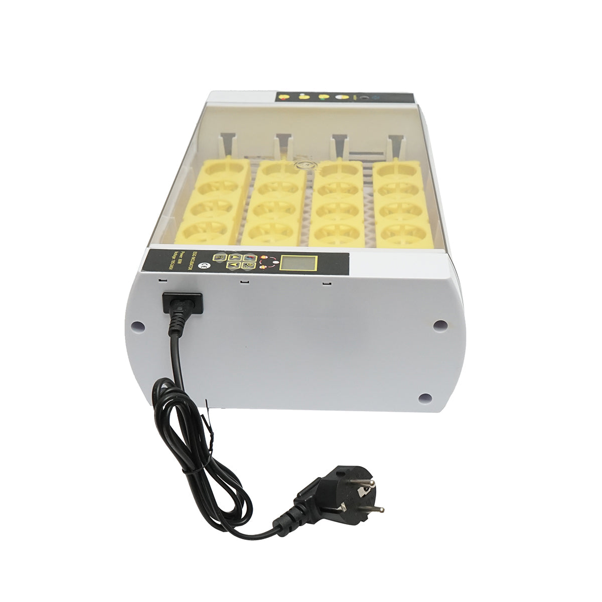 Incubatrice automatica per 24 uova, 60W, 220V, rotazione automatica, controllo della temperatura e umidità, display elettronico, vassoio illuminato a LED