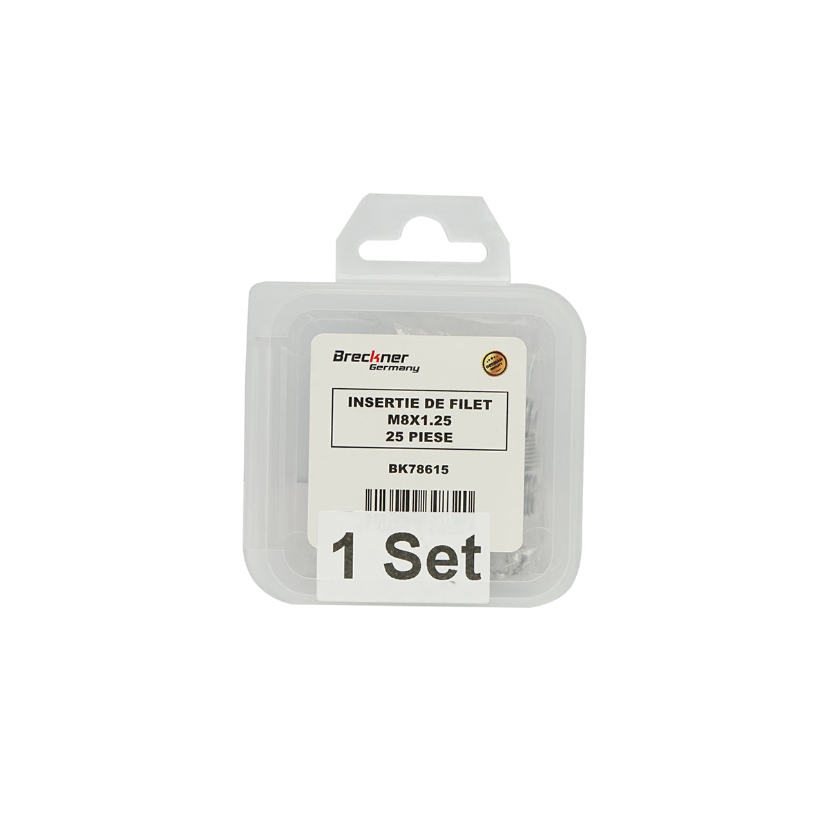Inserto a spirale per riparazione filettature M8x1,25mm 25 pezzi Breckner Germany