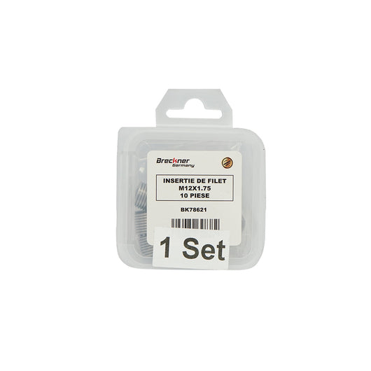 Inserto elicoidale per riparare filetti M12x1.75mm 10 pezzi Breckner Germany