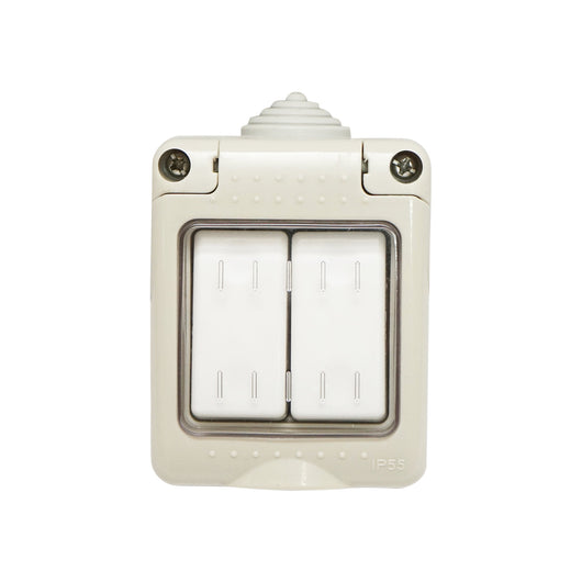 Interruttore doppio PT esterno IP55, 10AX, 250V