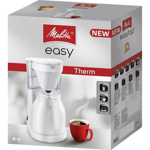 ABSAAR 1023-05 - Caffettiera - Thermo-pot con comando a una mano, serbatoio dell'acqua trasparente -Bianco