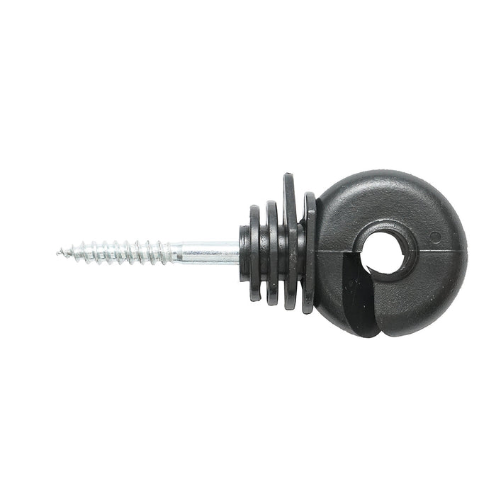 Isolatore ad anello compatto nero, diametro 5.6 mm, dimensioni 87x37 mm, per recinzione elettrica, Thor