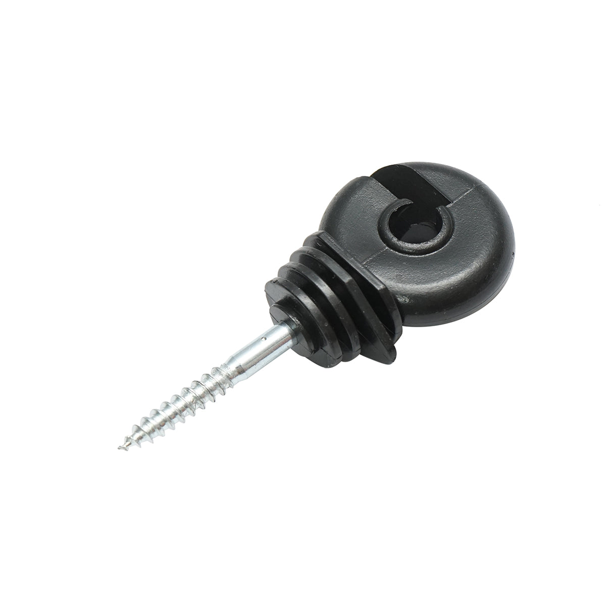 Isolatore ad anello compatto nero, diametro 5.6 mm, dimensioni 87x37 mm, per recinzione elettrica, Thor