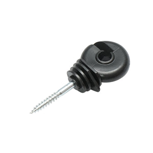 Isolatore ad anello compatto nero, diametro 5.6 mm, dimensioni 87x37 mm, per recinzione elettrica, Thor