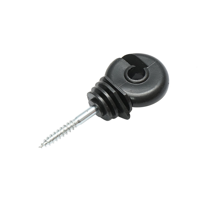 Isolatore ad anello compatto nero, diametro 5.6 mm, dimensioni 87x37 mm, per recinzione elettrica, Thor