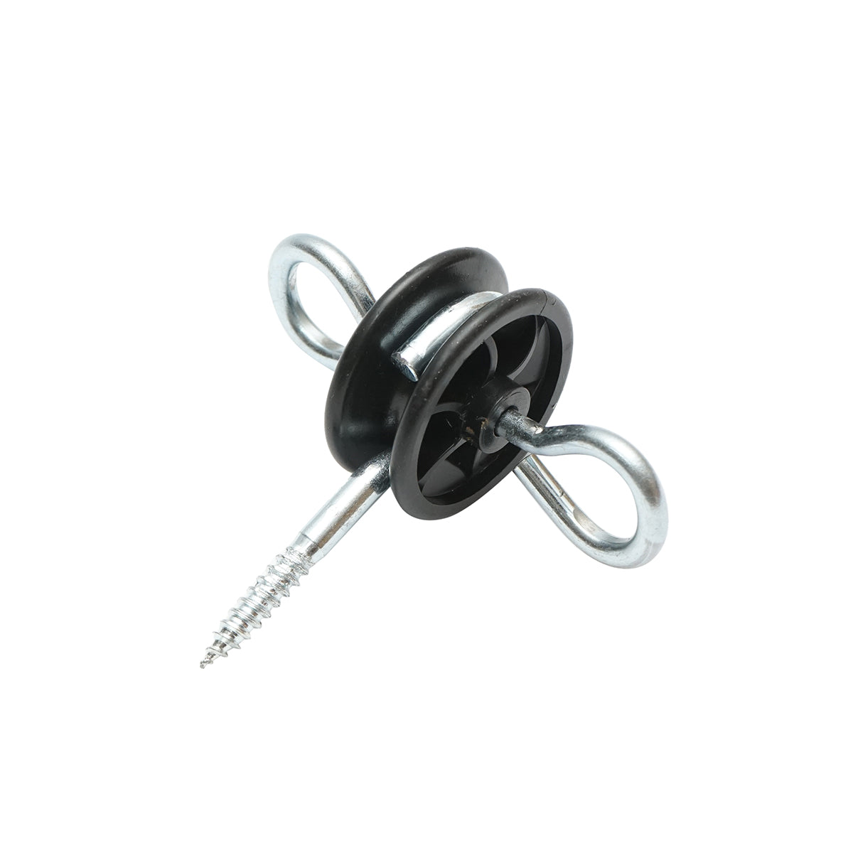 Isolatore con ancoraggio doppio, diametro 5.8 mm, dimensioni 93x84 mm, per recinzione elettrica, Mezofarm.