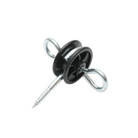 Isolatore con ancoraggio doppio, diametro 5.8 mm, dimensioni 93x84 mm, per recinzione elettrica, Mezofarm.