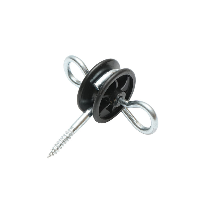 Isolatore con ancoraggio doppio, diametro 5.8 mm, dimensioni 93x84 mm, per recinzione elettrica, Mezofarm.