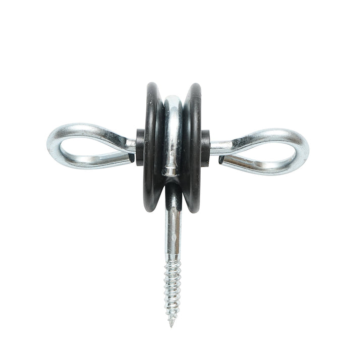 Isolatore con ancoraggio doppio, diametro 5.8 mm, dimensioni 93x84 mm, per recinzione elettrica, Mezofarm.