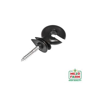 Isolatore premium ad anello compatto, diametro 5.2 mm, dimensioni 80x36 mm, per recinzione elettrica, Mezofarm