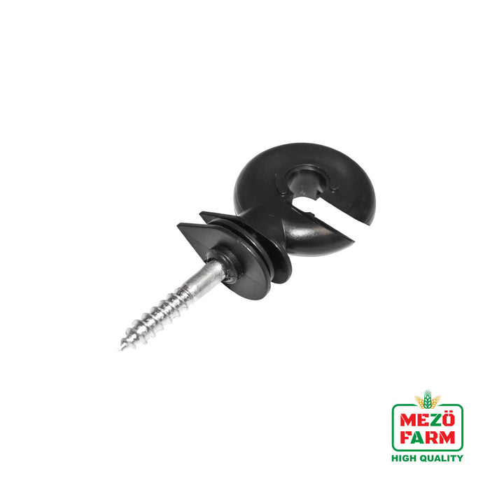 Isolatore premium ad anello compatto, diametro 5.2 mm, dimensioni 80x36 mm, per recinzione elettrica, Mezofarm