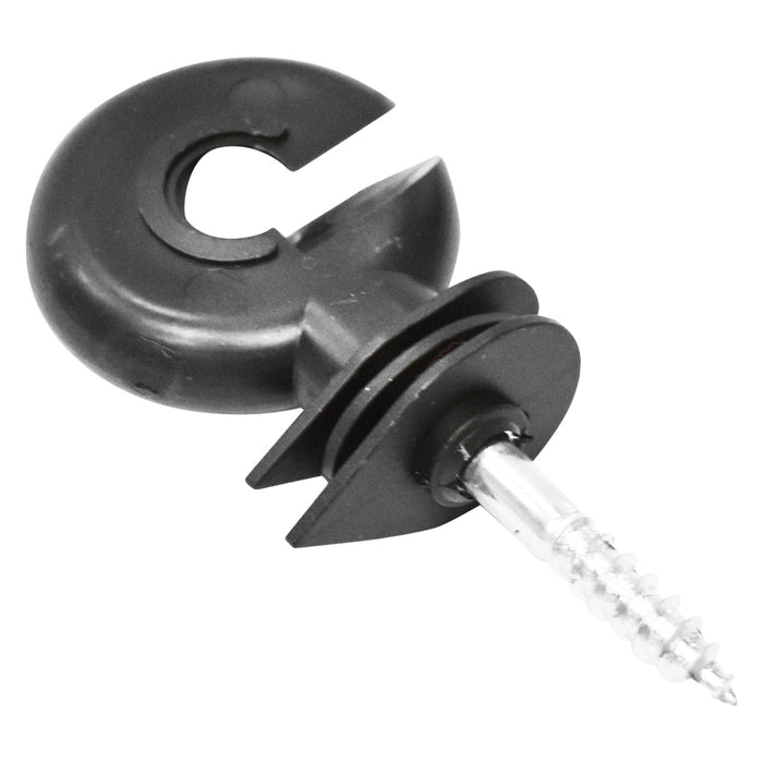 Isolatore premium ad anello compatto, diametro 5.2 mm, dimensioni 80x36 mm, per recinzione elettrica, Mezofarm