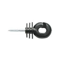 Isolatore scanalato nero, diametro 5.9 mm, dimensioni 100x40 mm, per filo di recinzione elettrica, Breckner Germany