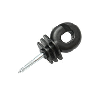 Isolatore scanalato nero, diametro 5.9 mm, dimensioni 100x40 mm, per filo di recinzione elettrica, Breckner Germany