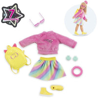 Accessori per bambole - COROLLE - Camerino neon - Per bambola manichino da 28 cm - 7 accessori - Dai 4 anni in su