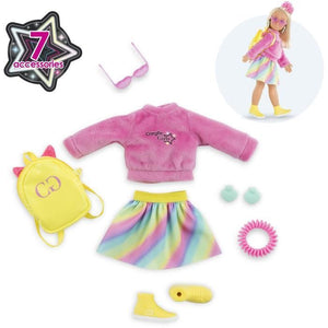Accessori per bambole - COROLLE - Camerino neon - Per bambola manichino da 28 cm - 7 accessori - Dai 4 anni in su