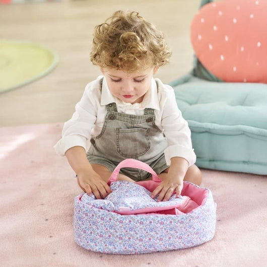 Accessori per bambole - COROLLE - Culla floreale - per bambola 30 cm - da 18 mesi