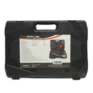Kit di chiavi a bussola fisse, punte esagonali, cacciaviti, pinze a crimpare e utensili 114 pezzi Breckner Germany