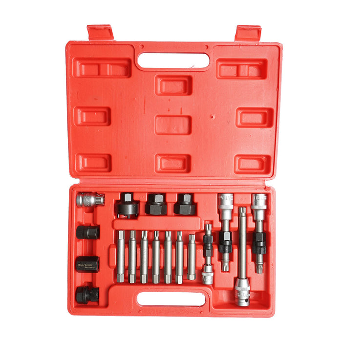 Kit di chiavi per montaggio e smontaggio pulegge alternatore da 18 pezzi