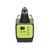 Kit di illuminazione LED portatile con 3 lampadine/proiettore, radio FM, MP3, pannello solare e batteria da 6 V, 4,5 Ah per la pesca in campeggio GD-8073