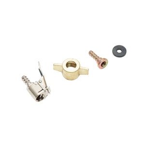 Kit di montaggio del tubo di gonfiaggio delle ruote e testa a farfalla in zinco