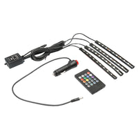 Kit illuminazione ambientale interno auto LED RGB 12V/6A con telecomando