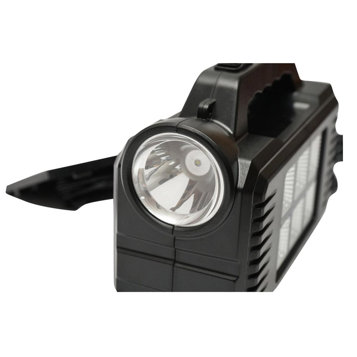 Kit illuminazione portatile a LED con 2 lampadine/proiettore, pannello solare e batteria da 4000 mAh per la pesca in campeggio GD-8077