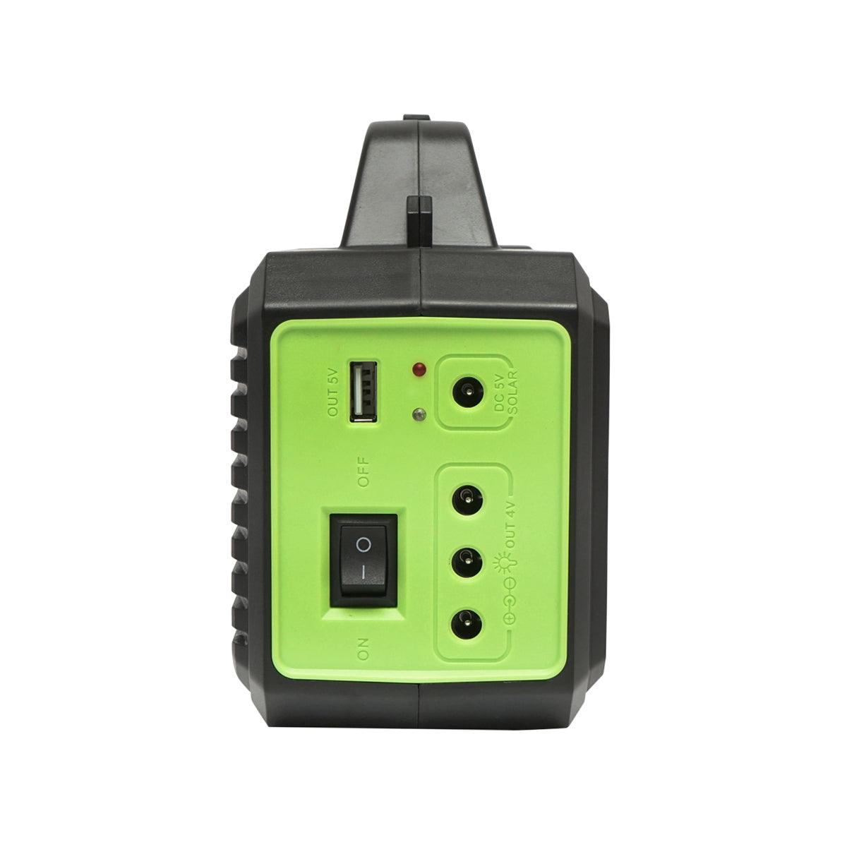 Kit illuminazione portatile a LED con 2 lampadine/proiettore, pannello solare e batteria da 4000 mAh per la pesca in campeggio GD-8077