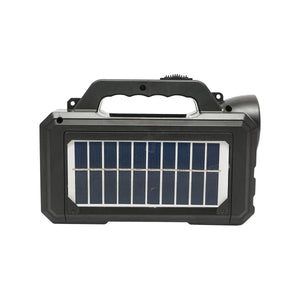 Kit illuminazione portatile a LED con 2 lampadine/proiettore, pannello solare e batteria da 4000 mAh per la pesca in campeggio GD-8077