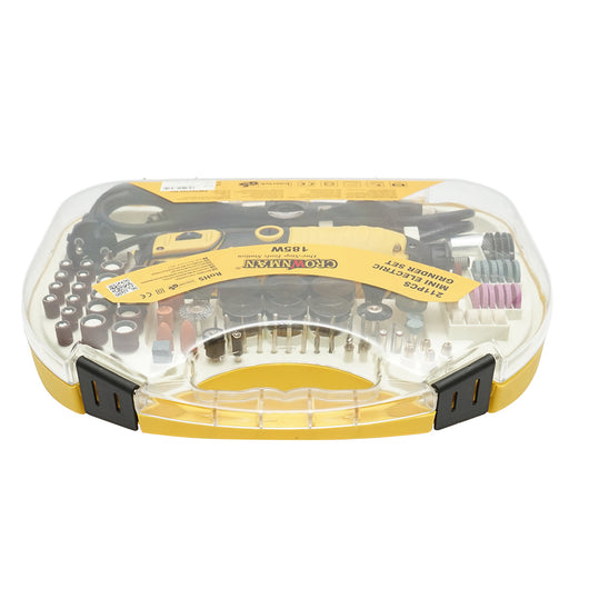 Kit mini fresa 185W, 220V tipo biax, 9 velocità 8000-35000rpm 211 pezzi Crownman