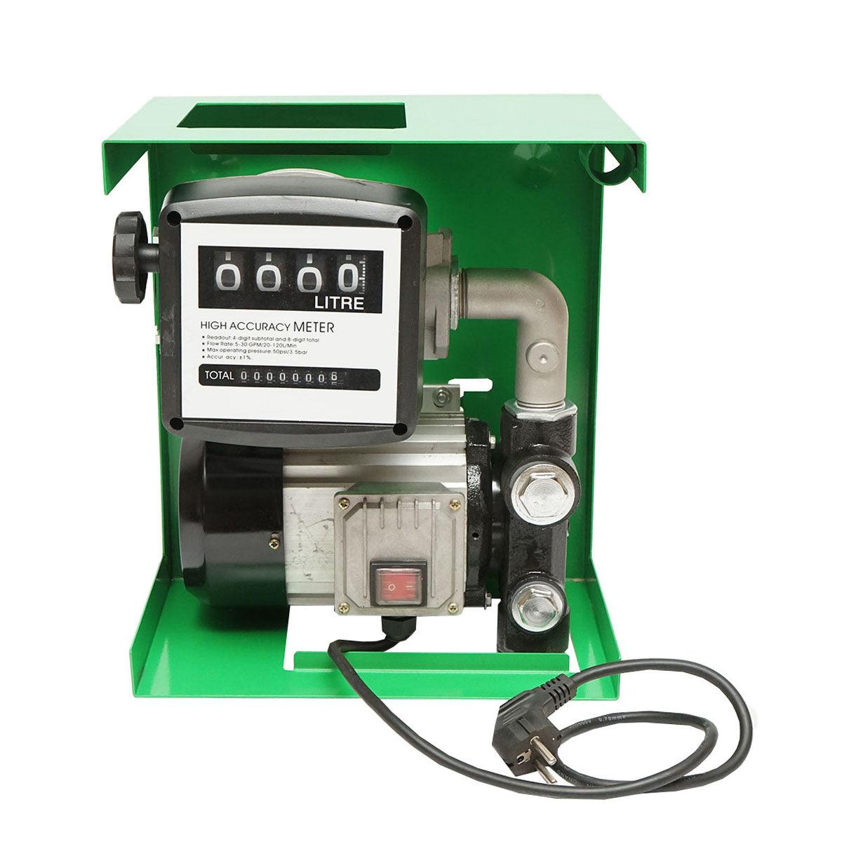 Kit Pompa di Trasferimento Gasolio 220V 750W con Contatore, Tubo di Aspirazione da 1,5 m, Tubo di Trasferimento da 4 m e Pistola - Breckner Germany: