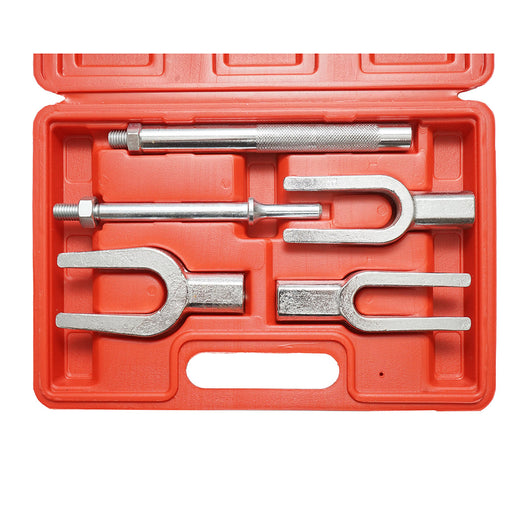 Kit pressa con forcelle di estrazione per perni, giunti sferici, teste tiranti universali 5 pezzi