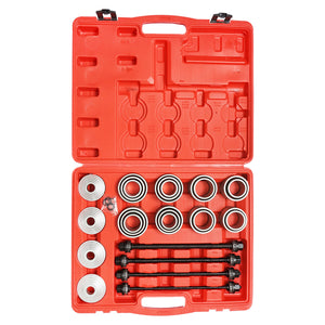Kit presse per estrazione, installazione e rimozione boccole e cuscinetti 28 pezzi