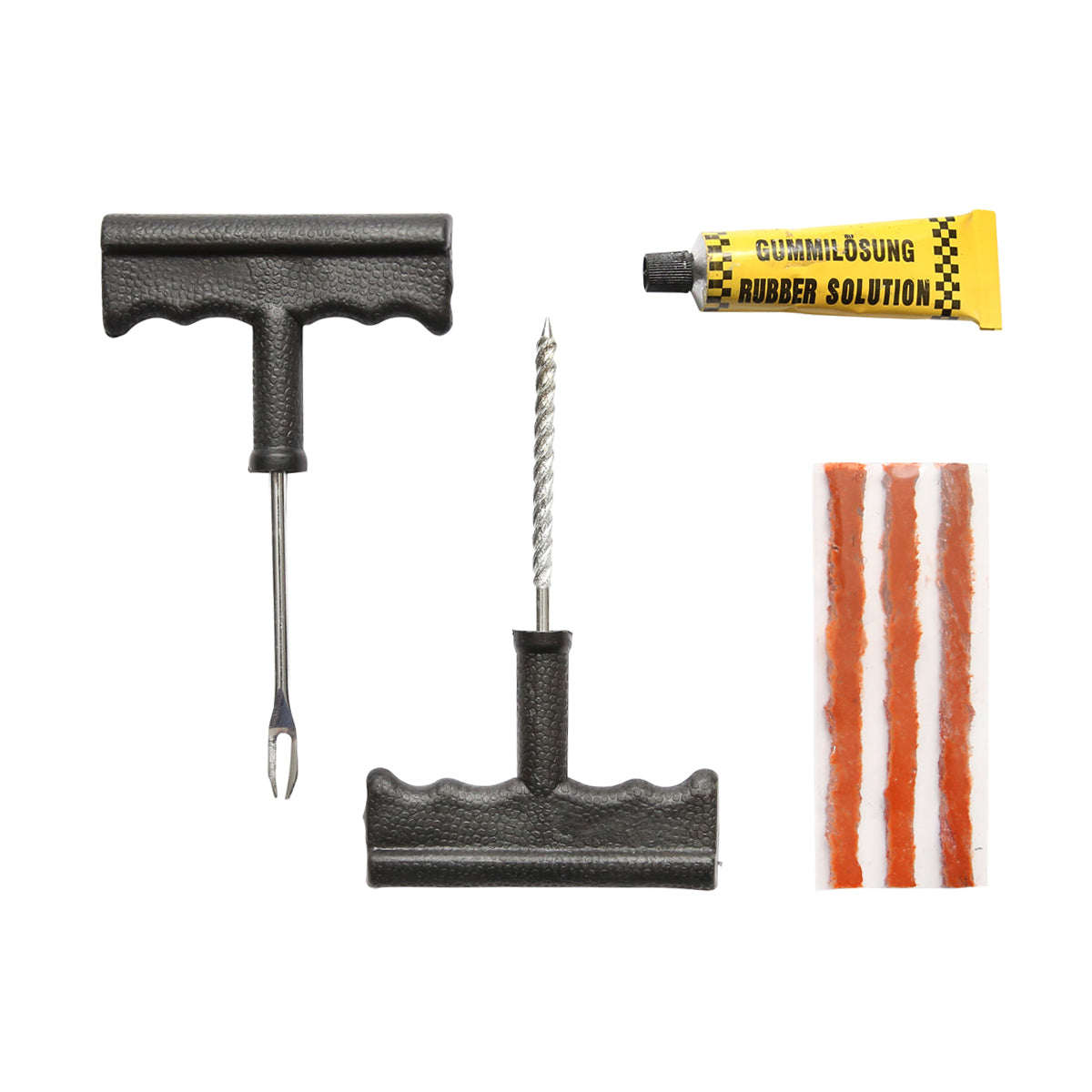 Kit professionale di vulcanizzazione a freddo per pneumatici tubeless con spago e colla (riparazione gomma)